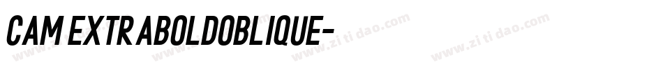Cam ExtraBoldOblique字体转换